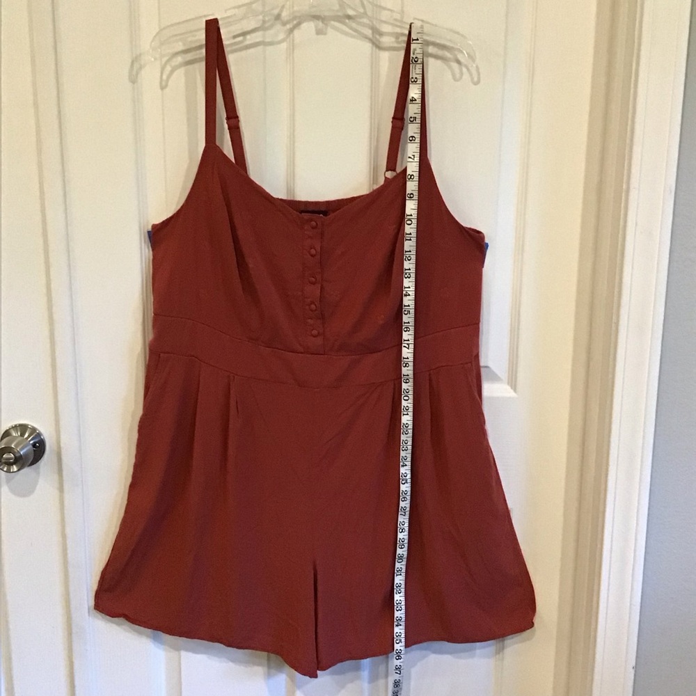 Torrid Rust Button-Up Romper Size 2 - Picture 4 of 9